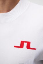 Gus Knitted Sweater White Men J.Lindeberg Clothing 66XF508 - Image 4