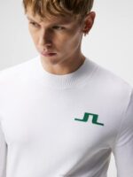 Gus Knitted Sweater White Men J.Lindeberg Clothing 66XF585 - Image 3