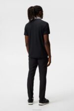 Gus Polo Black Men J.Lindeberg Clothing 66XF309