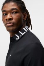Gus Polo Black Men J.Lindeberg Clothing 66XF309 - Image 3