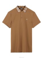 Gus Polo Tiger Brown Men J.Lindeberg Clothing 66XF307 - Image 4