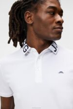Gus Polo White Men J.Lindeberg Clothing 66XF310 - Image 3