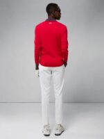Gus Sweater Barbados Cherry Men J.Lindeberg Clothing 66XF2331 - Image 2