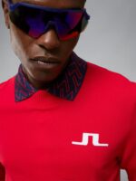Gus Sweater Barbados Cherry Men J.Lindeberg Clothing 66XF2331 - Image 4