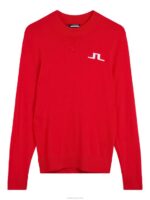 Gus Sweater Barbados Cherry Men J.Lindeberg Clothing 66XF2331 - Image 5