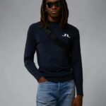 Gus Sweater Navy Men J.Lindeberg Clothing 66XF2332