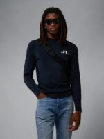 Gus Sweater Navy Men J.Lindeberg Clothing 66XF2332