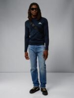 Gus Sweater Navy Men J.Lindeberg Clothing 66XF2332 - Image 3