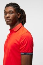 Guy Polo Fiery Red Men J.Lindeberg Clothing 66XF287 - Image 3