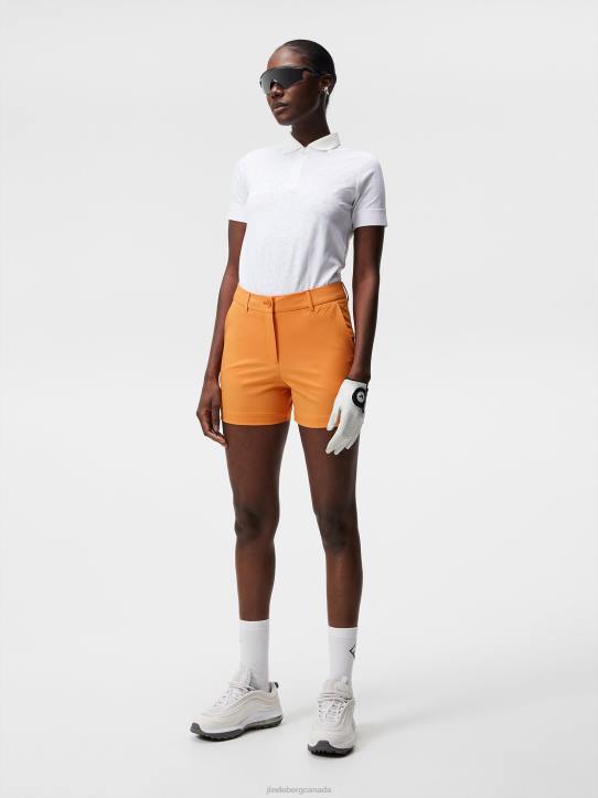 Gwen Shorts Russet Orange Women J.Lindeberg Clothing 66XF1745 - Image 2