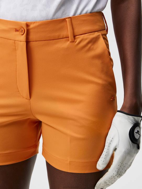 Gwen Shorts Russet Orange Women J.Lindeberg Clothing 66XF1745 - Image 3
