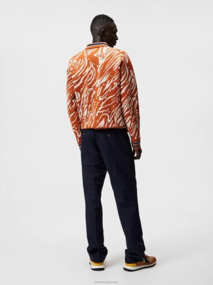 Haij Cotton Linen Pants Navy Men J.Lindeberg Clothing 66XF1222