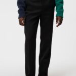 Haij Double Weave Pants Black Men J.Lindeberg Clothing 66XF1198