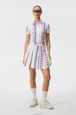 Hailey Print Polo Pink Painted Bridge Women J.Lindeberg Clothing 66XF1385 - Image 2