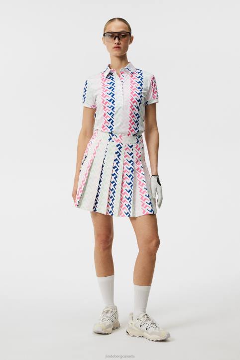 Hailey Print Polo Pink Painted Bridge Women J.Lindeberg Clothing 66XF1385 - Image 2