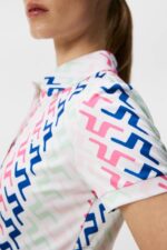 Hailey Print Polo Pink Painted Bridge Women J.Lindeberg Clothing 66XF1385 - Image 4