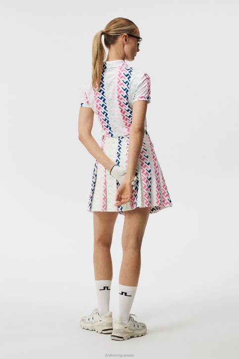 Hailey Print Polo Pink Painted Bridge Women J.Lindeberg Clothing 66XF1385 - Image 1