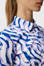 Hailey Print Polo Purple Painted Zebra Women J.Lindeberg Clothing 66XF1386 - Image 4