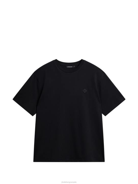 Hale Logo Patch T-shirt Black Men J.Lindeberg Clothing 66XF932 - Image 5