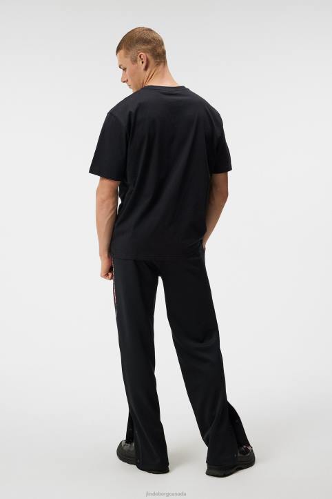 Hale Logo Patch T-shirt Black Men J.Lindeberg Clothing 66XF932 - Image 1