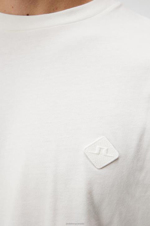 Hale Logo Patch T-shirt Cloud White Men J.Lindeberg Clothing 66XF933 - Image 2