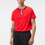 Hals Polo Fiery Red Men J.Lindeberg Clothing 66XF35