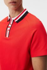 Hals Polo Fiery Red Men J.Lindeberg Clothing 66XF35 - Image 4