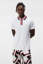 Hals Polo White Men J.Lindeberg Clothing 66XF36
