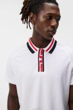 Hals Polo White Men J.Lindeberg Clothing 66XF36 - Image 4