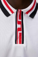 Hals Polo White Men J.Lindeberg Clothing 66XF36 - Image 5