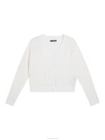 Hanna Knitted Cardigan White Women J.Lindeberg Clothing 66XF1812 - Image 6