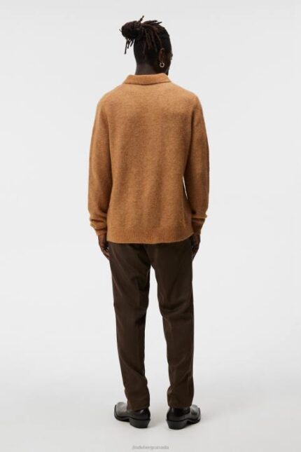 Hayden Knit Polo Chipmunk Men J.Lindeberg Clothing 66XF994