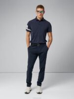 Heath Golf Polo Navy Men J.Lindeberg Clothing 66XF350 - Image 2