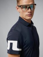 Heath Golf Polo Navy Men J.Lindeberg Clothing 66XF350 - Image 3