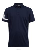 Heath Golf Polo Navy Men J.Lindeberg Clothing 66XF350 - Image 4