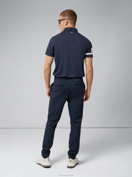 Heath Golf Polo Navy Men J.Lindeberg Clothing 66XF350
