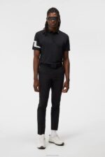 Heath Polo Black Men J.Lindeberg Clothing 66XF128 - Image 3