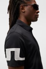 Heath Polo Black Men J.Lindeberg Clothing 66XF128 - Image 4
