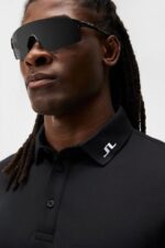 Heath Polo Black Men J.Lindeberg Clothing 66XF128 - Image 5