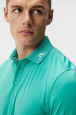 Heath Polo Bright Aqua Men J.Lindeberg Clothing 66XF143 - Image 3