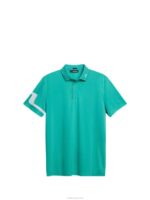 Heath Polo Bright Aqua Men J.Lindeberg Clothing 66XF143 - Image 5