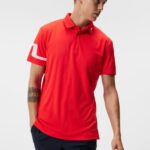 Heath Polo Fiery Red Men J.Lindeberg Clothing 66XF130