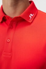 Heath Polo Fiery Red Men J.Lindeberg Clothing 66XF130 - Image 4