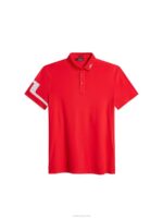 Heath Polo Fiery Red Men J.Lindeberg Clothing 66XF130 - Image 6