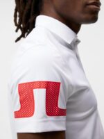 Heath Polo Fiery Red Men J.Lindeberg Clothing 66XF290 - Image 3
