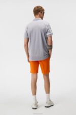 Heath Polo Grey Melange Men J.Lindeberg Clothing 66XF127 - Image 2