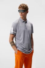 Heath Polo Grey Melange Men J.Lindeberg Clothing 66XF127
