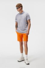 Heath Polo Grey Melange Men J.Lindeberg Clothing 66XF127 - Image 3