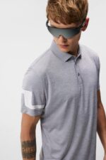 Heath Polo Grey Melange Men J.Lindeberg Clothing 66XF127 - Image 4