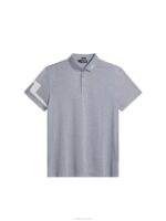 Heath Polo Grey Melange Men J.Lindeberg Clothing 66XF127 - Image 6
